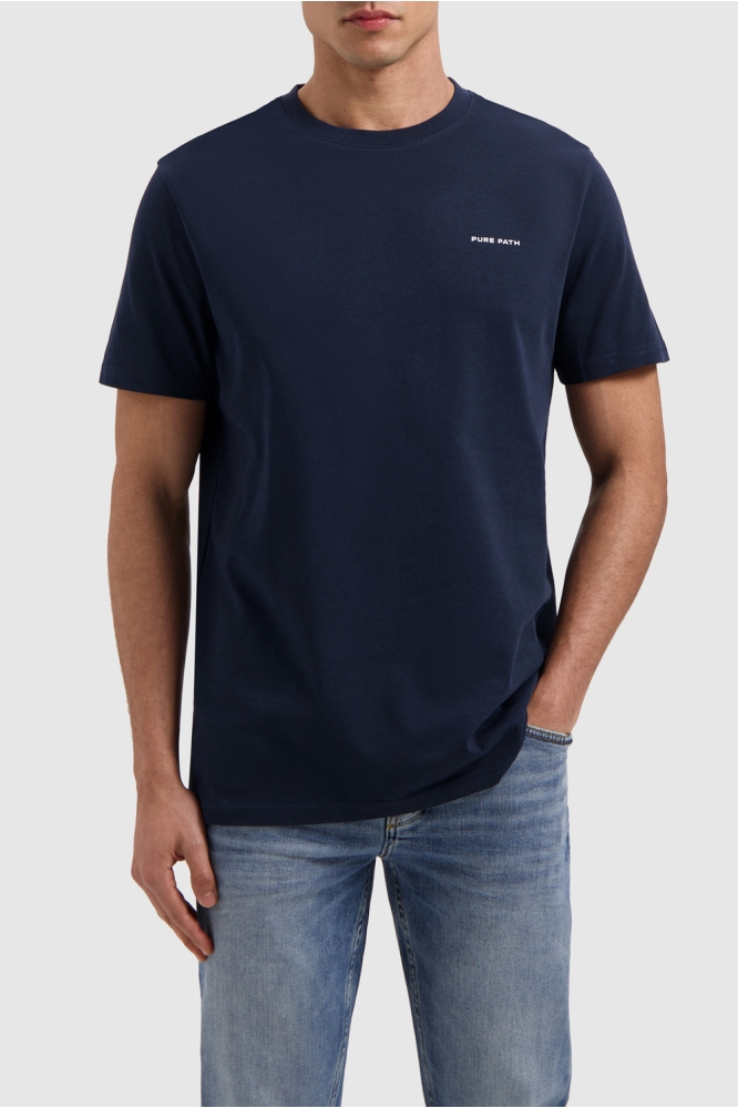 REGULAR FIT T SHIRT 25010108 07 NAVY